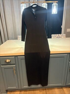 PrettyLittleThing | Dresses | Black Chiffon Corset Bandeau Draped Midi Dress  | Poshmark